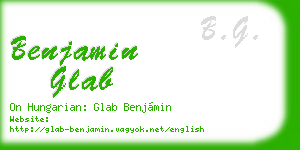 benjamin glab business card